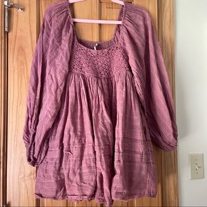 Free People dusty rose babydoll dress!